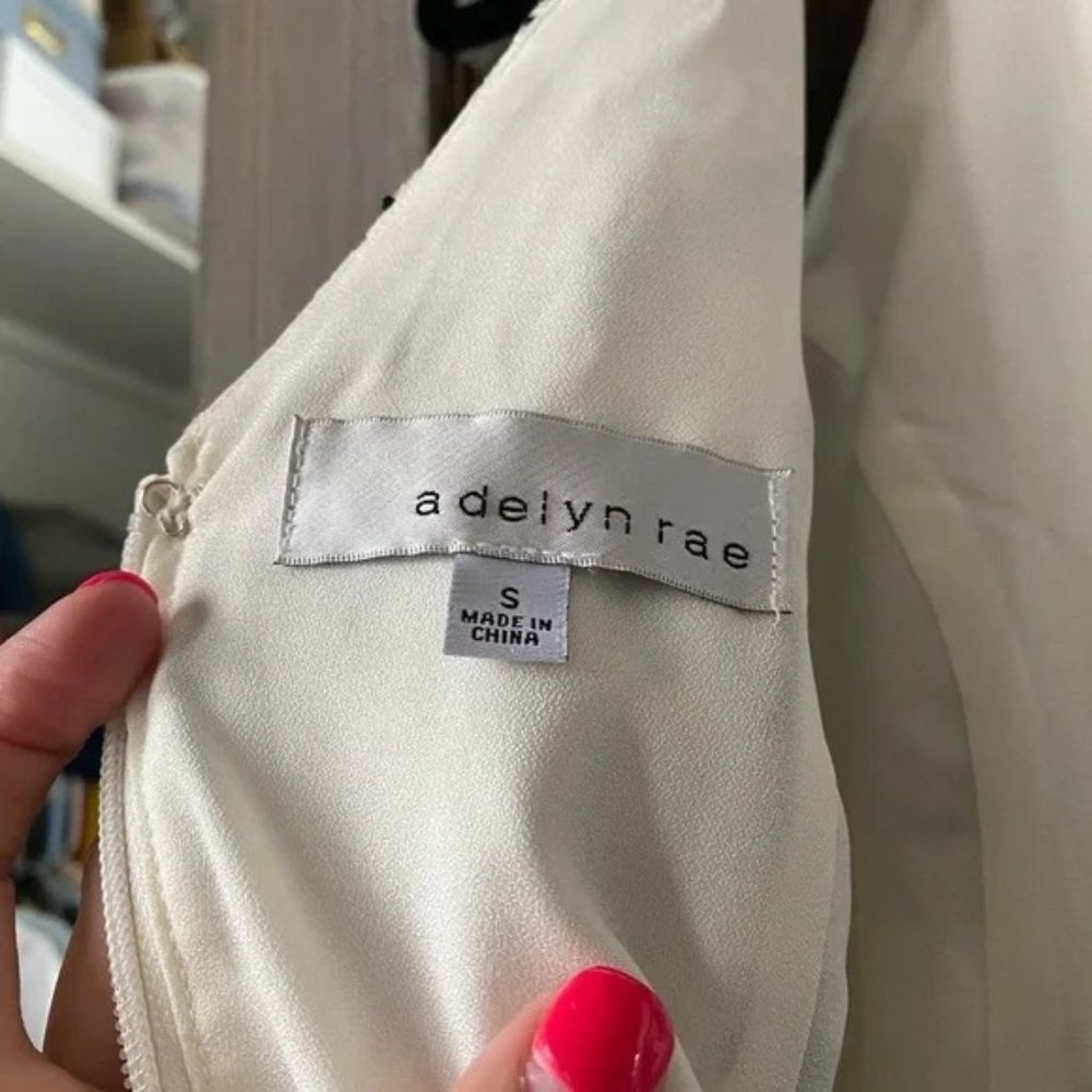 Adelyn Rae Black & White Lace Frill Dress Size S New With Tags Kentucky Derby - Picture 7 of 8